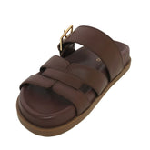 Papete Couro Marrom Fivela A 12016 0082 0063 Arezzo